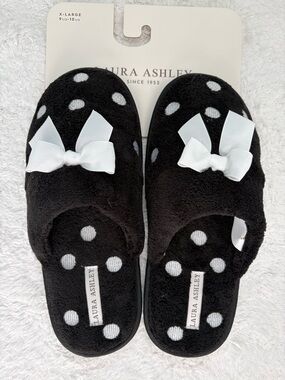 Laura Ashley Polka Dot Slippers